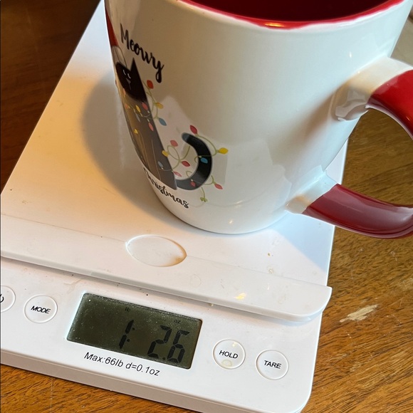 Festive black Cat Christmas Mug - Red and White coffee 18 oz Santa hat lights - Picture 10 of 10